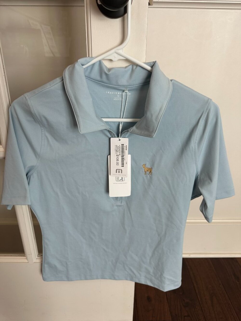 NWT Travis Mathew Golden Goat Women's Golf Shirt - Picture 2 of 2